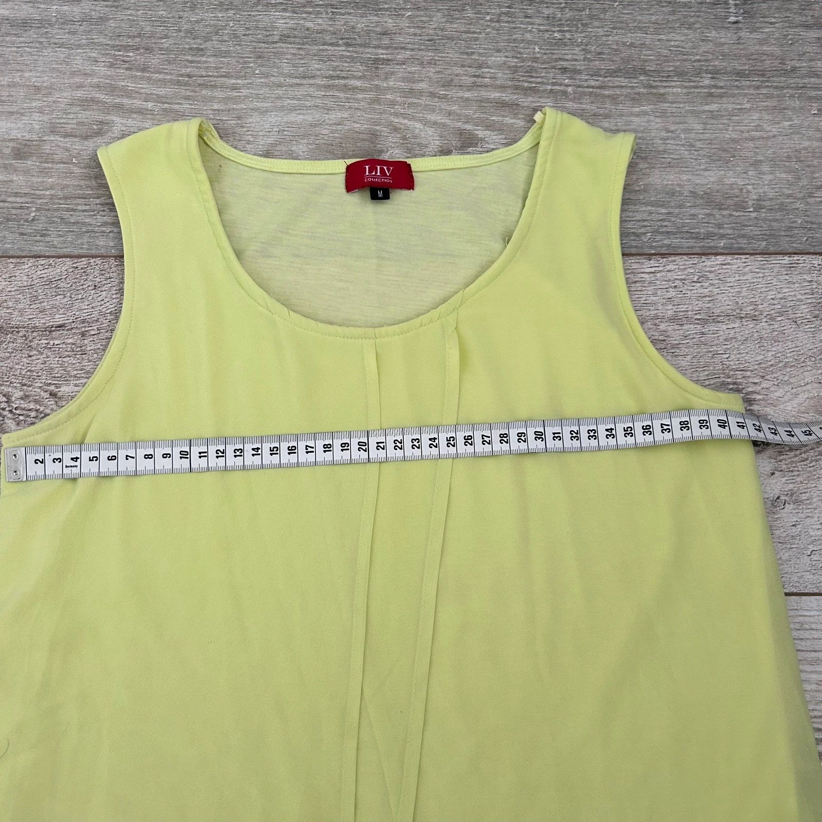 LIV Collection Top sin mangas Amarillo En capas / Chifón – Talla M – photo 7
